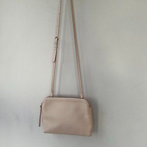 Aritzia Babaton Wentworth leather crossbody bag in cream